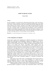 How to Read Austin
