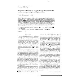 Locomotor Evolution in the Earliest Cetaceans: Functional Model, Modem Analogues, and Paleontological Evidence