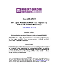 Openair@RGU the Open Access Institutional Repository at Robert
