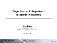 Projection and Its Importance in Scientific Computing ______