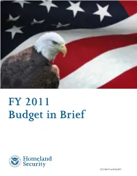 Secure Communities FY 2011 Budget in Brief