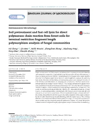 Soil Pretreatment and Fast Cell Lysis for Direct Polymerase Chain Reaction