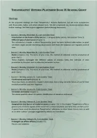 Theophrastus' Historia Plantarum Book Ix Reading