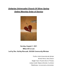 000 OOS for Congregation 8-1-2021