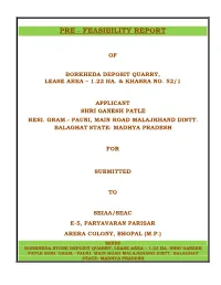 Pre - Feasibility Report
