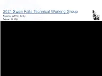 Swan Falls Technical Working Group Presentation | February 23, 2021