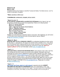 What's Up, ADD Items, CHANGE EMAIL ADDRESS Or UNSUBSCRIBE, Contact Peg Tileston at Pegt@Gci.Net