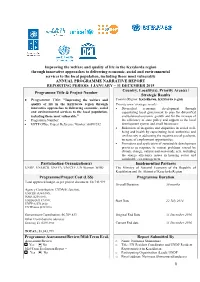 0 Improving the Welfare and Quality of Life in the Kyzylorda Region Through