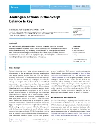 Androgen Actions in the Ovary 222:3 R141–R151 Review