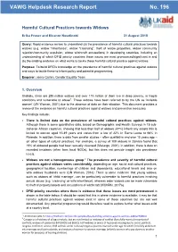 Harmful Cultural Practices Towards Widows