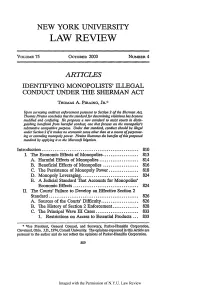 Identifying Monopolists' Illegal Conduct Under the Sherman Act