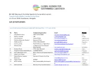 List of Participants