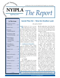 Secret Prior Art – Time for Another Look Secret Prior Art –Time for by Andrew Berks* Another Look