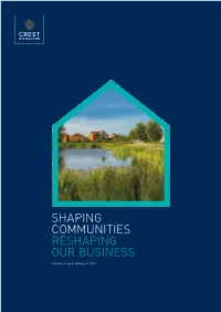 Shaping Communities Reshaping Our Business