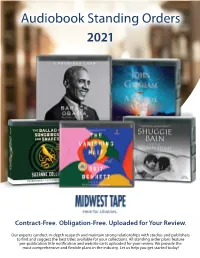 Audiobook Standing Orders 2021