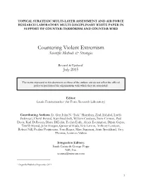 Countering Violent Extremism Scientific Methods & Strategies
