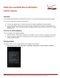 DROID Ultra and DROID Maxx by MOTOROLA Software Upgrade