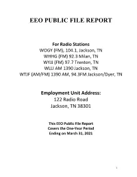 Eeo Public File Report