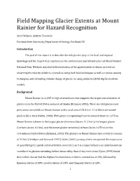Field Mapping Glacier Extents at Mount Rainier for Hazard Recognition