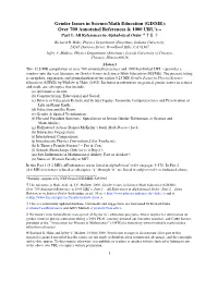 Gender Issues in Science/Math Education (GISME): Over 700 Annotated References & 1000 URL’S – Part 1: All References in Alphabetical Order * † § 