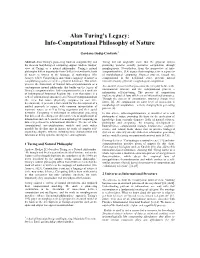 Info-Computational Philosophy of Nature