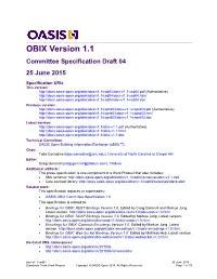 OBIX Version 1.1 Committee Specification Draft 04 25 June 2015
