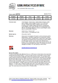 Ostrea Edulis Global Invasive Species Database (GISD)