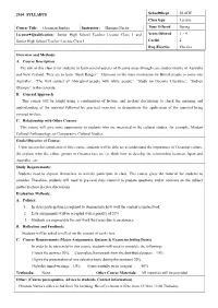2014 SYLLABUS Course Title: Oceanian Studies Instructor