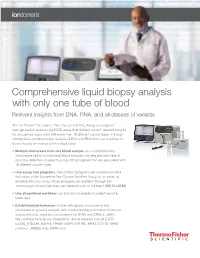 Comprehensive Liquid Biopsy Analysis with Only One Tube of Blood Relevant Insights from DNA, RNA, and All Classes of Variants