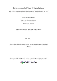Latin America's Left Turns: an Introduction IN: Cameron, M