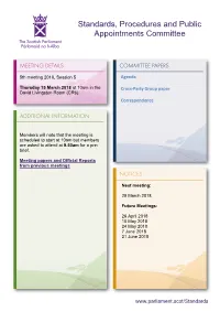 Standards, Procedures and Public Appointments Committee