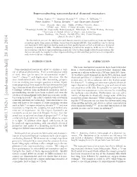 Superconducting Nano-Mechanical Diamond Resonators