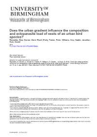 University of Birmingham Does the Urban Gradient Influence The
