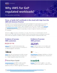 Why AWS for Gxp Regulated Workloads? an Executive Summary