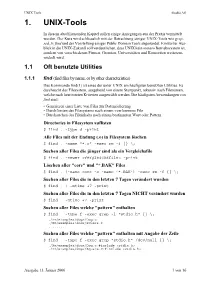 1. UNIX-Tools