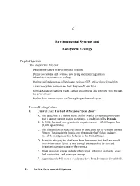 5 Environmental Systems and Ecosystem Ecology