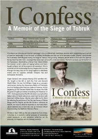 A Memoir of the Siege of Tobruk