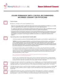 Essure Informed Consent Form