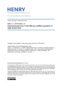 Flood-Induced Scour in the Nile by Modified Operation of High Aswan Dam