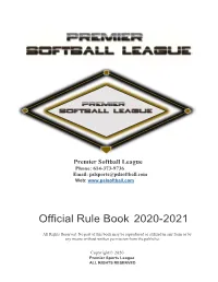 Official Rule Book 2020-2021