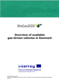 Overview of Available Gas-Driven Vehicles in Denmark