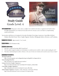 Study Guide Grade Level: 4