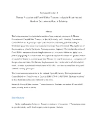 Supplemental Lecture 5 Precession in Special and General Relativity