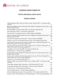 The EU Referendum and EU Reform