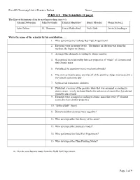 WKS 4.1 - the Scientists (1 Page)