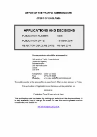 Applications and Decisions