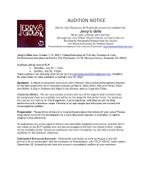 Audition Notice