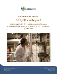 Environmental Scan Report 30 by 30 and Beyond