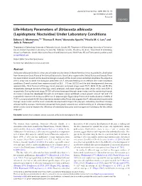 Lepidoptera: Noctuidae) Under Laboratory Conditions