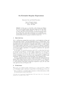 On Extended Regular Expressions